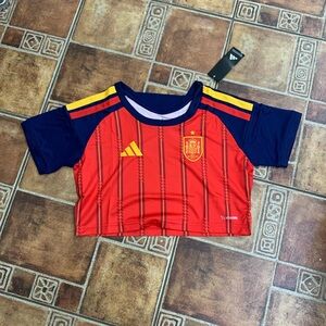 Adidas Spain 2026 World Cup Women’s Cropped Jersey size M